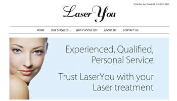 Laser You Website Design