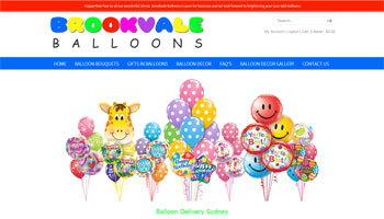 Brookvale Balloons Website Design