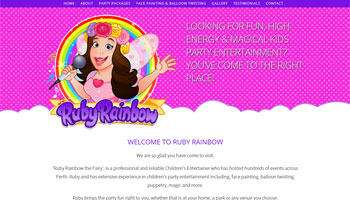 Ruby Rainbow Website Design