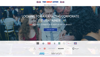 The Great Anton Website Design